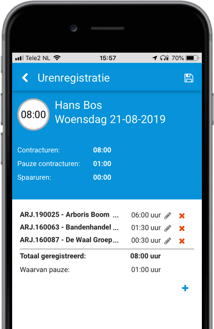 Calculatie op tablet en smartphone