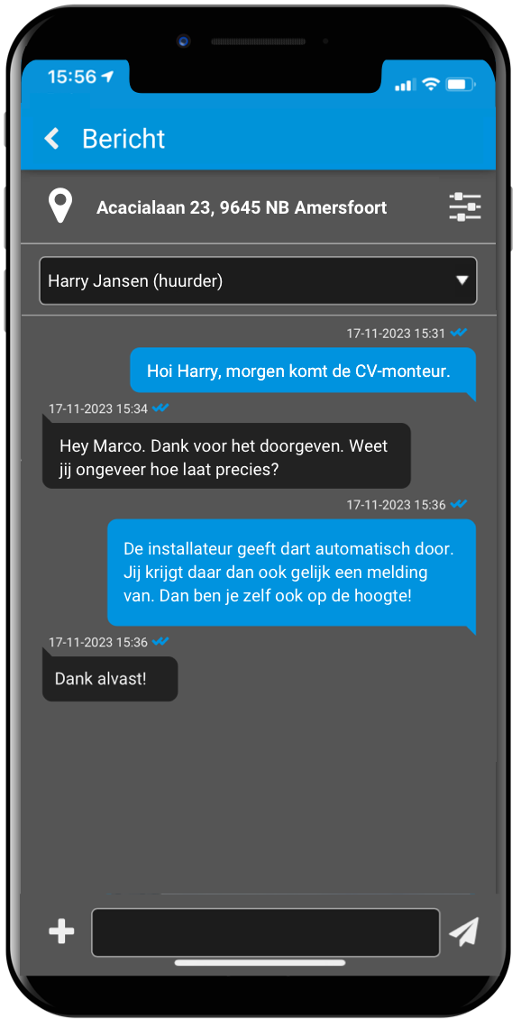 Klantenapp Bericht